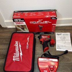 Milwaukee M12 FUEL 12-Volt Lithium-Ion Brushless Cordless 1/4 in. Hex Impact Driver Compact Kit W 2.0Ah Battery and Bag