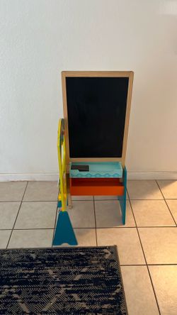 Standing Dry erase and Chalk board set