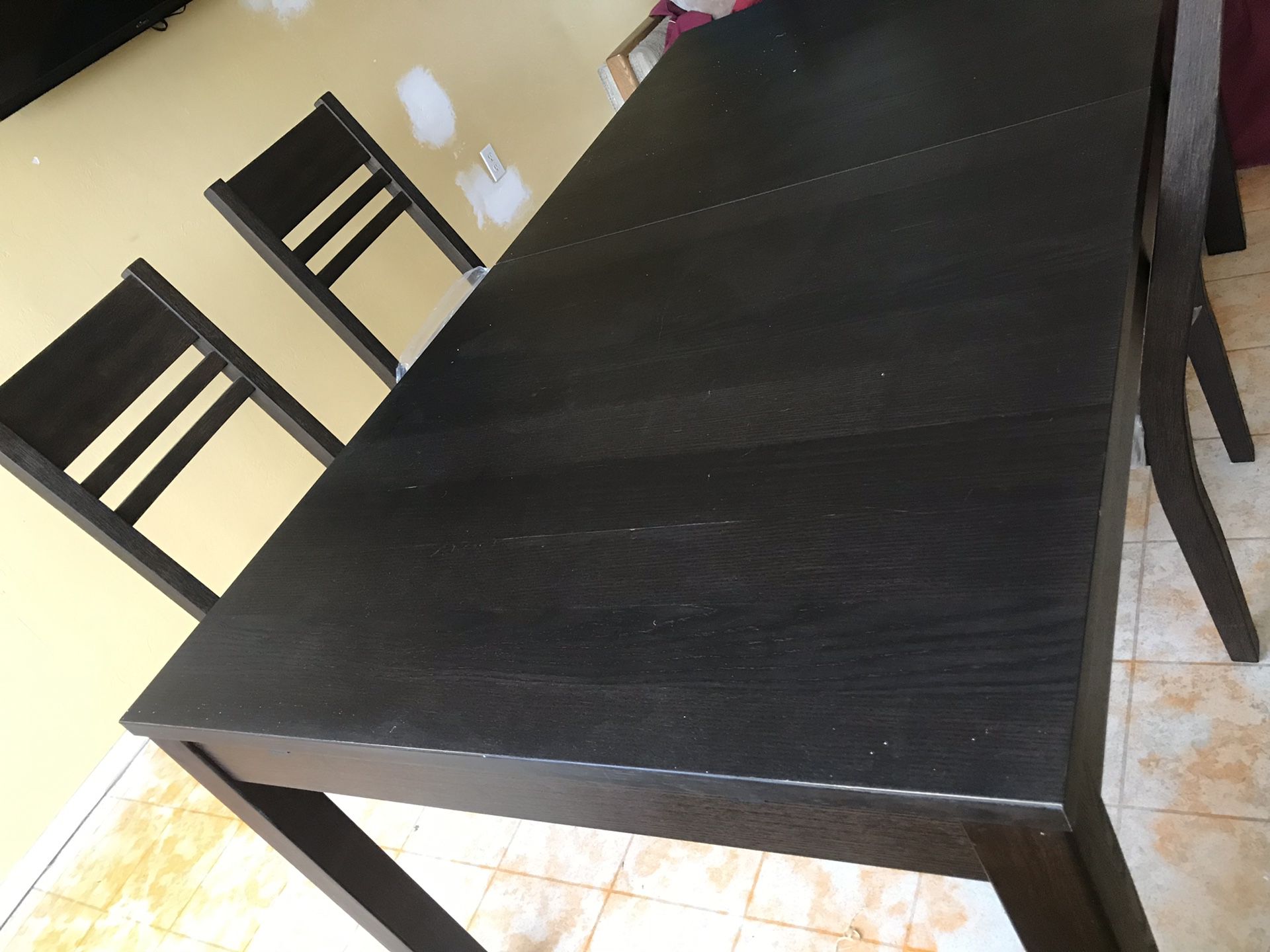 Ikea Table brown Black