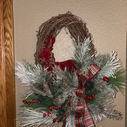 Handmade Reindeer Christmas/winter Oval Grapevine Wreath 🦌