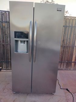 FRIGIDAIRE  side by side stainless steel fridge(GARAGE FRIDGE)