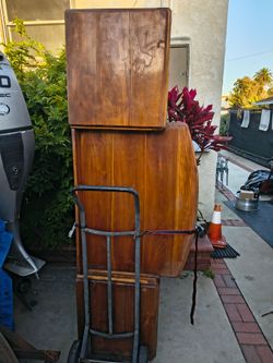 Very Large Old Teak Console