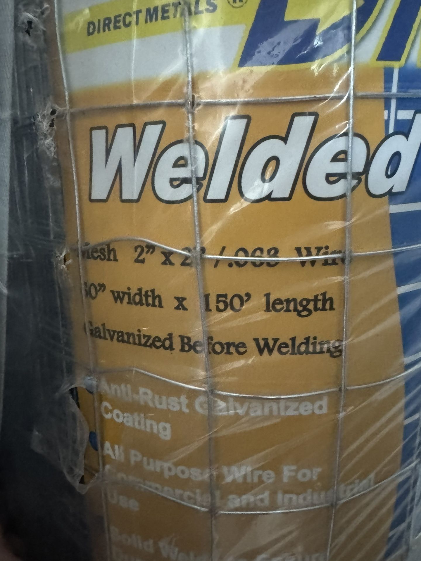 5’ x 150’ Galvanized Welded Wire Mesh