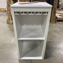 New Assembled Modular Wine Bar Cabinet with Storage Shelves and Wine Glasses Rack