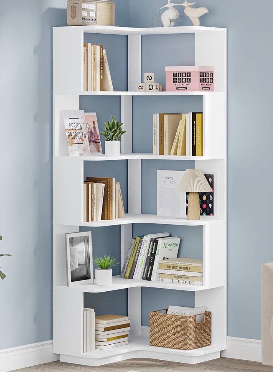 6-Tier Corner Bookshelf