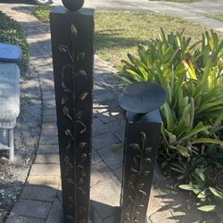 2 Floor Candle/Light Holders