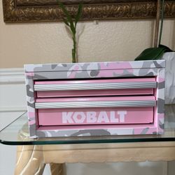 mini pink camo tool box 