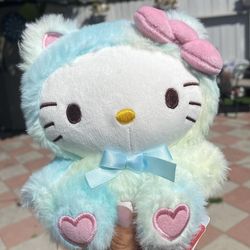 Hello kitty cat suit plushie