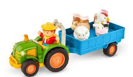 Battat Farming Fun Tractor with 7 Pieces Lights and Sounds