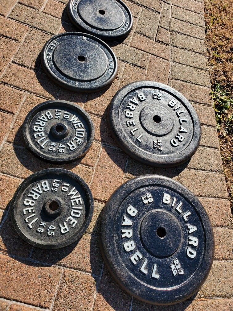 Weider Barbell 50,25,10 Lbs Weight Plates