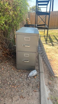 Gray 2-Drawer Filing Cabinet