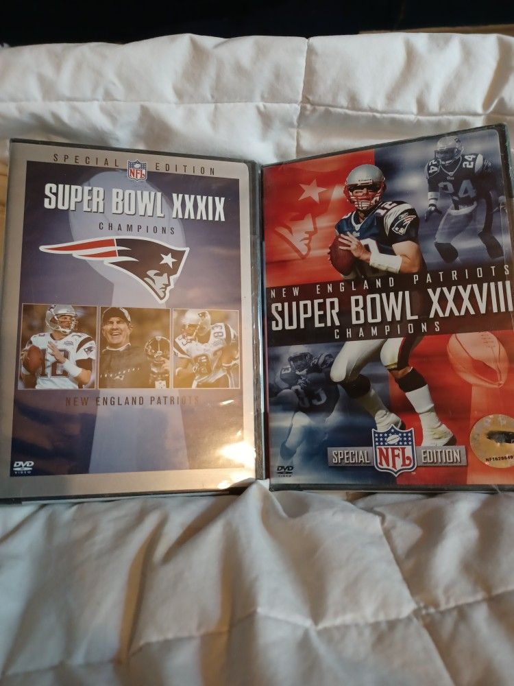 2 NIB Super Bowl 38&39 DVDs