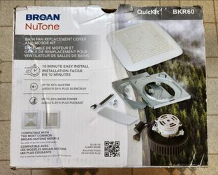 Broan NuTone QuicKit BKR60 bath fan replacement cover and motor kit