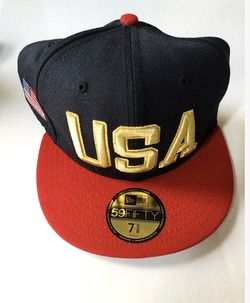 USA Olympic fitted hat 7 5/8 excellent condition