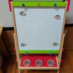 Adjustable Kid's Easel Whiteboard & Chalkboard 