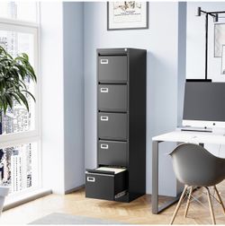 5 Drawer File Cabinet, Filing Cabinets for Home Office, Vertical File Cabinet