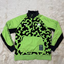 Nike X NYC Parks Colab Green/Black Fleece Quarter-zip Sweater Sz L