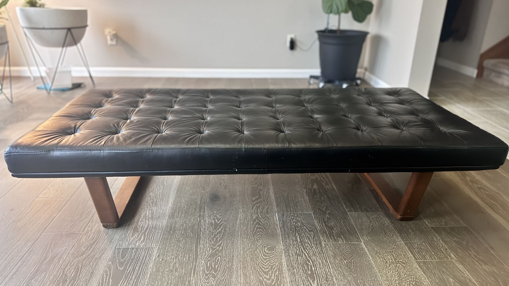Leather Oversized Ottoman 