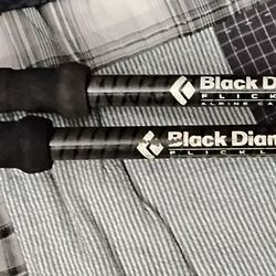 Black Diamond Flicklock Alpine Carbon Cork Hiking or Skiing Poles
