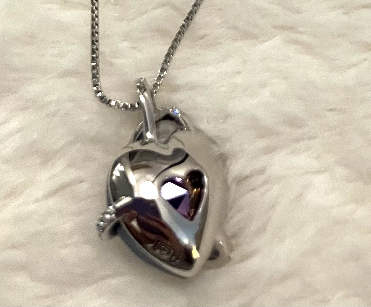 Purple/Blue Heart Necklace
