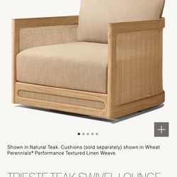 Restoration Hardware Trieste swivel lounge chair