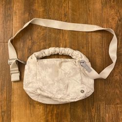 Lululemon Crossbody Shoulder Bag Gray White 