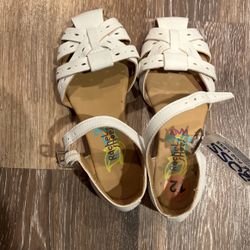 Kids Size 12 White Sandals