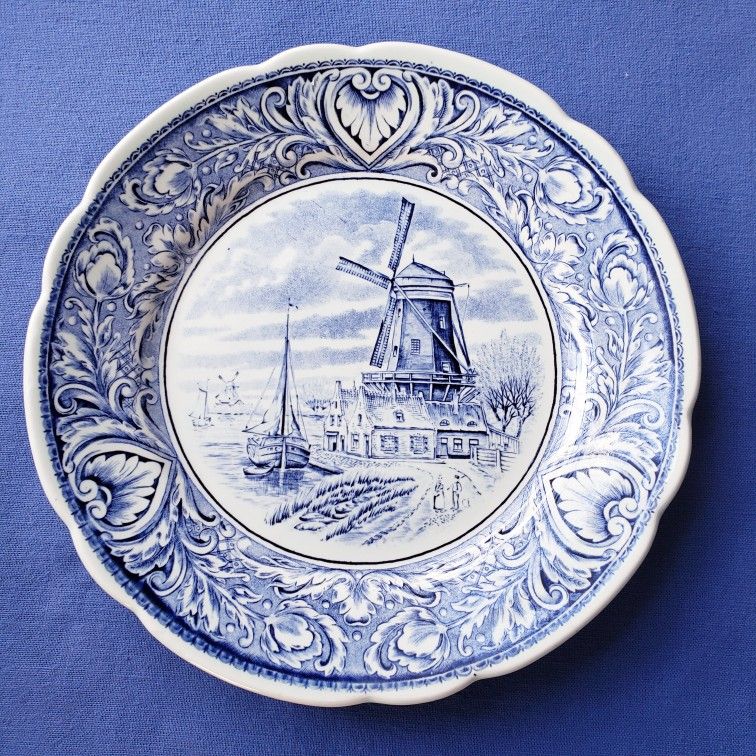 Blue and White Boch Delft Plate