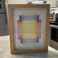 Richard Anuszkiewicz Silk, Screened Artwork, Signed And Dated In Pencil By The Artist Silkscreen Print In Professional Frame