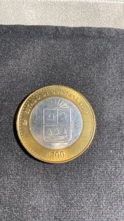 Mexico $ 100 Pesos Silver Bimetallic coin State of Quintana Roo