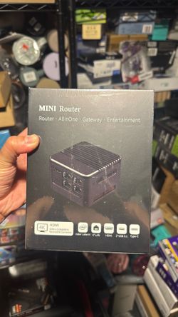MR-M1 Plus Mini Router Alder Lake i3-N305, 8C/8T, up to 3.8 GHz,16G RAM NO SSD, Type-C/HDMI 4K Dual Display,4X LAN i226-V 2.5GbE Ports/USB3.1 Gen2,Lin