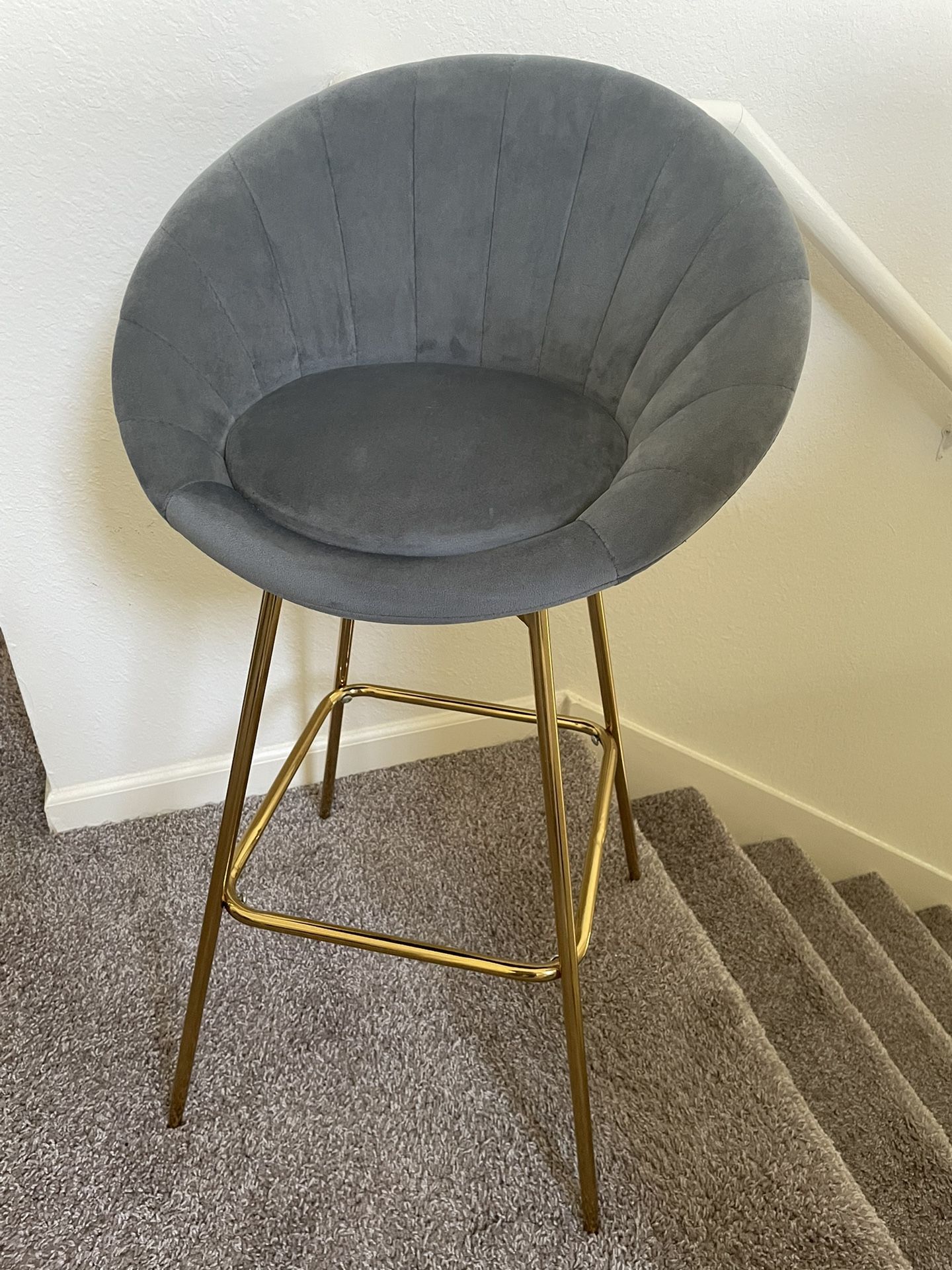 2 Beautiful Suede Bar Stools 