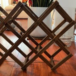 vintage wooden wine rack
