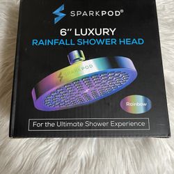 BRAND NEW IN BOX SHOWER HEAD BY SPARKPOD COLOR RAINBOW 
