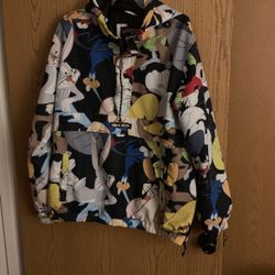 Looney Tunes Members Only Jacket Sz Xl Half Zip