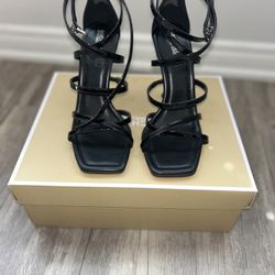 Black Micheal Kors Imani Strapped Sandel 