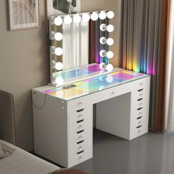 Brand new elegant led rgb Eva vanity set