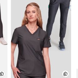 3 Sets Of Cherokee FORM Women’s Scrub Set – XL – Charcoal – Premium Stretch