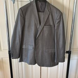 Demantie Grey Suit Large 100% Wool