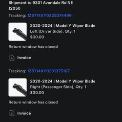 Model Y - New 2 Wiper Set And 2 Cabin Air Filters