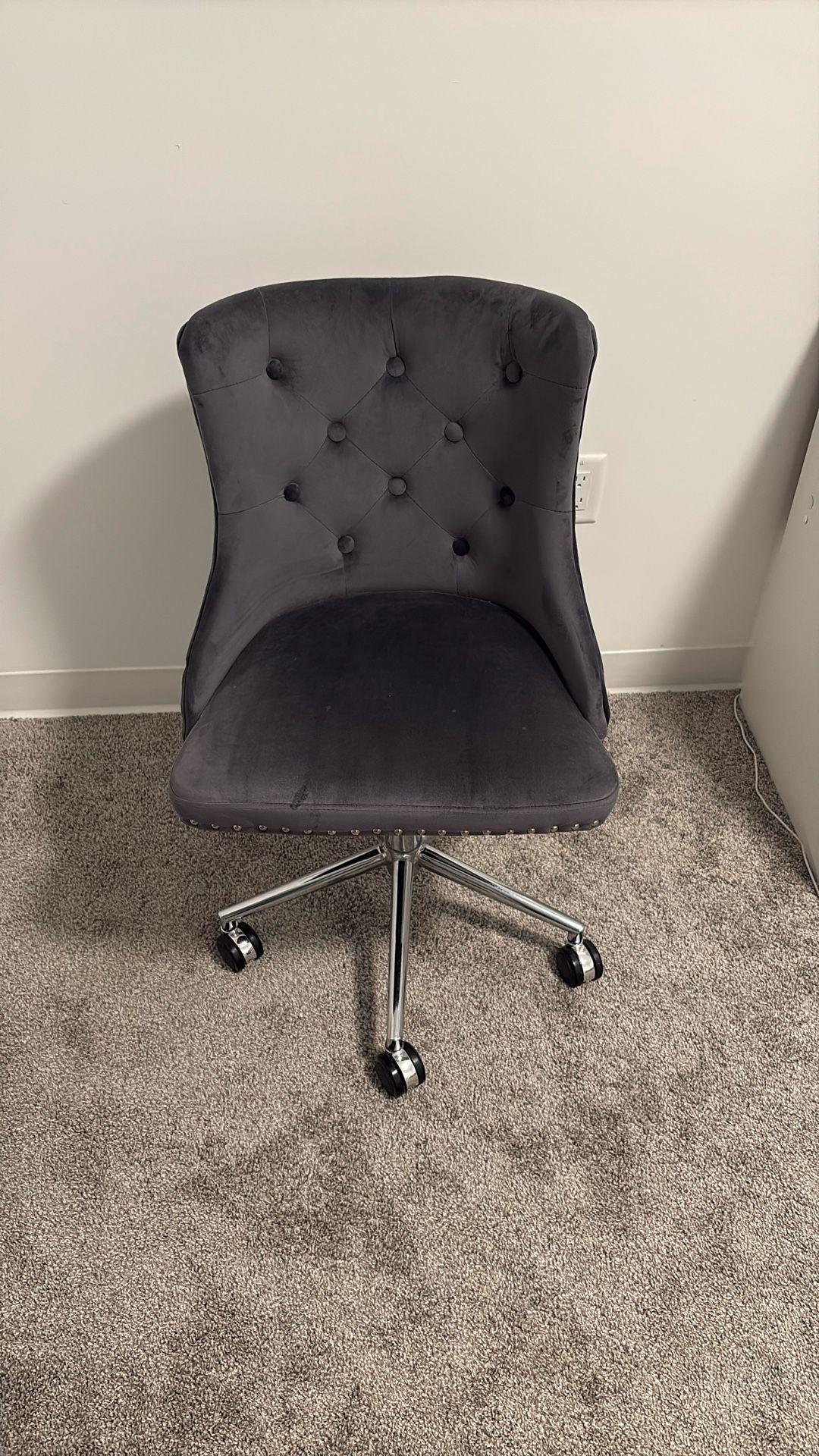 Gray Vanity Chair