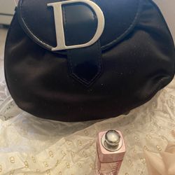 Small Black Dior Pouch With One Mini