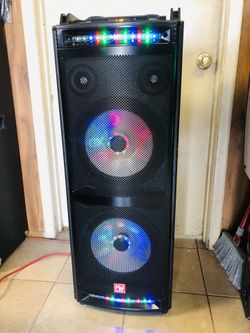 Equipo con dos bocinas 12” bola de disco /Bluetooth speaker with two 12”woofer