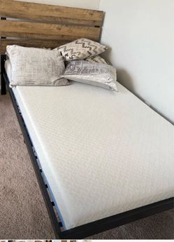 Rustic wood twin bed frame ( No mattress)