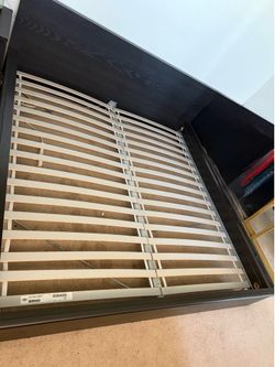 King  bed frame with slats