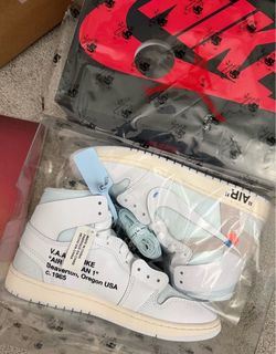 Off-White Authentic Nike Air Jordan 1 High White SZ 9 Deadstock