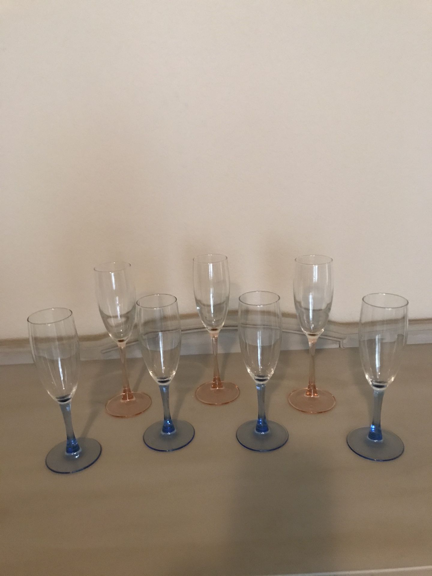 7 wine glasses