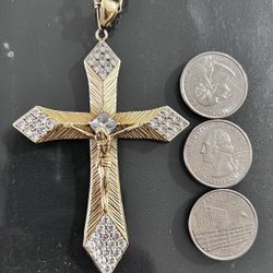 10k Gold Crucifix Pendant 