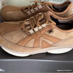 Lady’s Xsensible Jupiter StretchWalker Shoes, New, Light Brown Suede&Leather, Woman Size 38 (US 7.5), Store Price Was $280