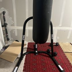 Big standing punching bag with  